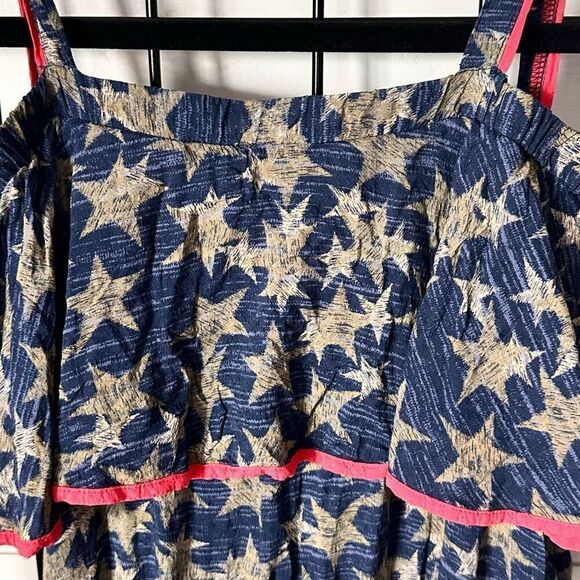 Camo Star Print Off The Shoulder Fit‎ & Flare Dress Womens S High Low - Picture 8 of 13